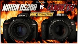 Nikon D5200 vs Canon T5i 700D EPIC Shootout Comparison  Which Camera to Buy [upl. by Loredo]