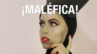 Maquillaje de Maléfica caricatura  Superholly [upl. by Ssenav]