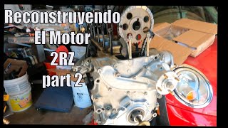 Rebuilding My Toyota Tacoma 2RZ Engine Part 2 [upl. by Wilfrid]