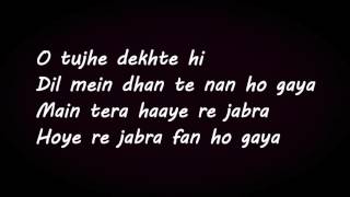 Jabra Fan Lyrics  Fan Movie Song  Shah Rukh Khan [upl. by Lockwood]