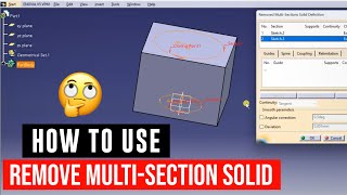 Catia v5 remove multi section solid  remove multi section solid in catia v5  catia tutorial [upl. by Salbu]