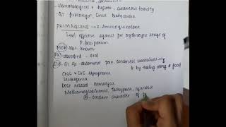 antimalarial drugs part 2 primaquine mp4  Pharmacology [upl. by Tunnell570]