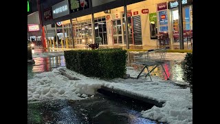 Wild weather lashes Queensland with rainstorms bringing down ceilings and hail falling like snow [upl. by Lenod]