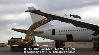 First Boeing B767300 Prototype is Scrapped [upl. by Ahtnamys]