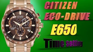 citizen ecodrive e650 time setting radio controlled watchservicebd [upl. by Ahselat821]