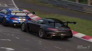 Gran Turismo 7  Mercedes AMG GT Black Series vs AI on Nurburgring crash at the end Cinematic [upl. by Aehsal654]