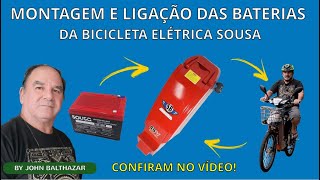 Montagem e ligação das baterias da bicicleta elétrica Sousa [upl. by Balfore]