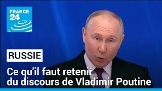 Menace nucléaire mesures sociales ce quil faut retenir du discours de Vladimir Poutine [upl. by Massingill]