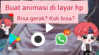 Cara membuat animasi bergerak pada layar handphone [upl. by Alda817]