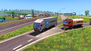 TATA 1615 Container Truck  Goods Carrier Truck  Indian Truck Simulator [upl. by Ranchod]