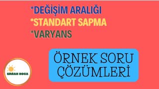 standart sapma varyans değişim aralığı soruları çözümü İSTATİSTİK  emrahhocaauzef [upl. by Oiziruam572]