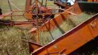 Allis Chalmers 60 combine with bagger at Hutch [upl. by Inat]