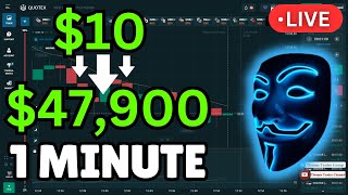 ⏰️BEST QUOTEX 1 MINUTE TRADING STRATEGY TUTORIAL✅️ TURN 10 TO 47900 TRADING QUOTEX LIVE 2024🚦🚦🚦🚦 [upl. by Aurlie605]