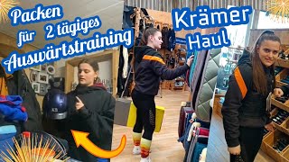 Krämer Shopping  Haul 💶 neue Reitstiefel 👢für erstes 2tägiges Auswärtstraining ➡️ XXL Packliste 😳 [upl. by Araeit718]