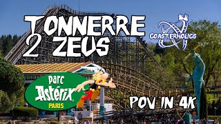 Tonnerre 2 Zeus POV  Parc Astérix 2023 4K [upl. by Williamson]