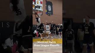 Montrezl Harrell for two playing for Blacc Pearl elite in the Drew League 2024 playoffs August 4 [upl. by Kelwen]