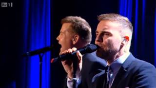 Gary Barlow amp James Corden  Pray  Manchester Apollo [upl. by Airbas]