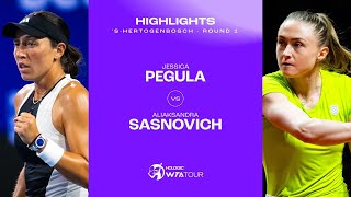 Jessica Pegula vs Aliaksandra Sasnovich  2024 sHertogenbosch Round 1  WTA Match Highlights [upl. by Anaile]