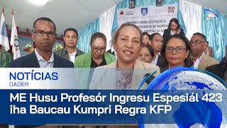 Ministériu Edukasaun Husu Profesór Ingresu Espesiál iha Baucau atu Hala’o Knaar Tuir Regras KFP [upl. by Faxon]