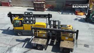 Baumann EGX Electric Sideloaders at Milbank Concrete Products [upl. by Stu]