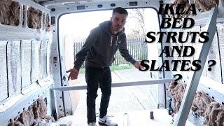 SUPER STRONG amp SIMPLE IKEA CAMPERVAN BED  DIY Budget Van Hack [upl. by Nomyaw]