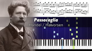 HandelHalvorsen  Passacaglia  Piano Tutorial with Sheet Music [upl. by Yllop]