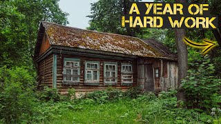 ONE YEAR TIMELAPSE OF RENOVATING an Old Secret House in a Remote Forest [upl. by Sayres]