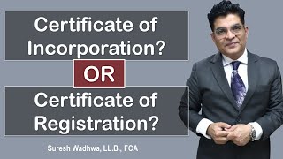 Difference between Certificate of Incorporation and Certificate of Registration [upl. by Straus]