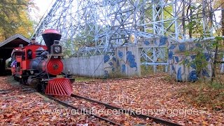 Conneaut Lake Park Bessemer Railway System  Miniature Railroad  and Blue Streak HD [upl. by Ayrolg949]