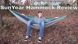 SunYear Single Hammock with Bug Net Review [upl. by Htbazile]