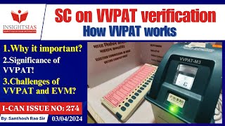 SC Issue ECI Notice Cross Verify EVMVVPAT elections2024 vvpat upsc2024 eci santhoshraoupsc [upl. by Enellij]