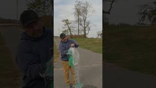 How to THROW an 8ft Cast Net fishing fish castnet [upl. by Marih592]