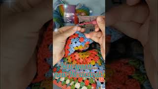 Crochet Hexicardi progress short crochet crocheting handmade yarn [upl. by Aztinad]