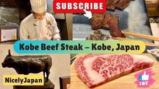 Kobe Beef Steak in Kobe Japan  Enjoy Delicious A5 Wagyu Kobe Beef Steak Preparation [upl. by Atnoed]