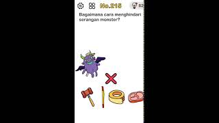 jawaban brain out level 215 bagaimana cara menghindari serangan monster [upl. by Oinigih]