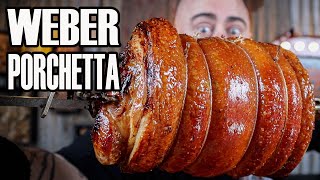 Porchetta cooked in a Weber kettle [upl. by Marcia]