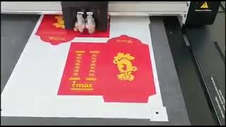 How to make angpow red packet with our vulcan flatbed machine [upl. by Ahsitan448]