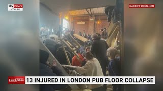 Several people injured amid mezzanine floor collapse in east London pub [upl. by Henricks]