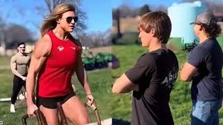 Female Bodybuilders INSTANTLY REGRET Challenging 16 Year Old Farmers [upl. by Airetnohs564]