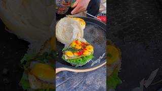 Chinese burger Five yolk fried eggs [upl. by Ellerred]