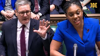 HIGHLIGHTS Kemi Badenoch takes on Keir Starmer at her first PMQs as Trump wins election [upl. by Airdnoed]