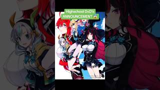 Highschool DxD ANNOUNCEMENT Junior High School DxD [upl. by Urian]