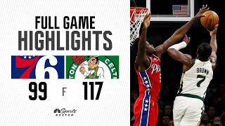 FULL GAME HIGHLIGHTS Celtics beat 76ers for ninth straight win [upl. by Shifra]