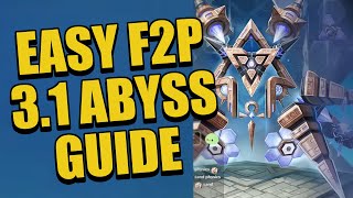 BEST F2P 31 Abyss Guide Floor 12  Genshin Impact [upl. by Yrallam]