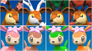 FULL SAWSBUCK FORMS DEERLING EVOLUTION TEAM Shiny Sawsbuck Deerling Summer Autumn Winter Spring [upl. by Schmeltzer345]