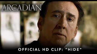 ARCADIAN  Official HD Clip  quotHidequot  Starring Nicolas Cage [upl. by Libys]