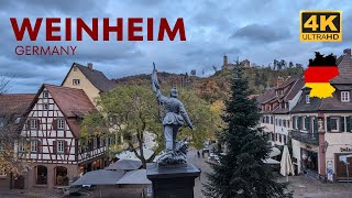 Weinheim Germany A walking tour in December 2023 I 4K HDR [upl. by Yleen]