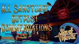 Legends Of The Sea All Sanctuary Outpost Commendations Sea Of Thieves [upl. by Finstad]