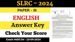 Answer Key English  Grade III  HSSLC level exam Answer Key ADRE 20 [upl. by Aetnuahs]