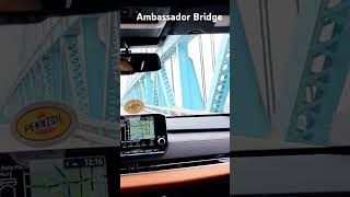 Crossing Ambassador Bridge across the Detroit River ambassadorbridge detroitriver driving [upl. by Ellitnahc]